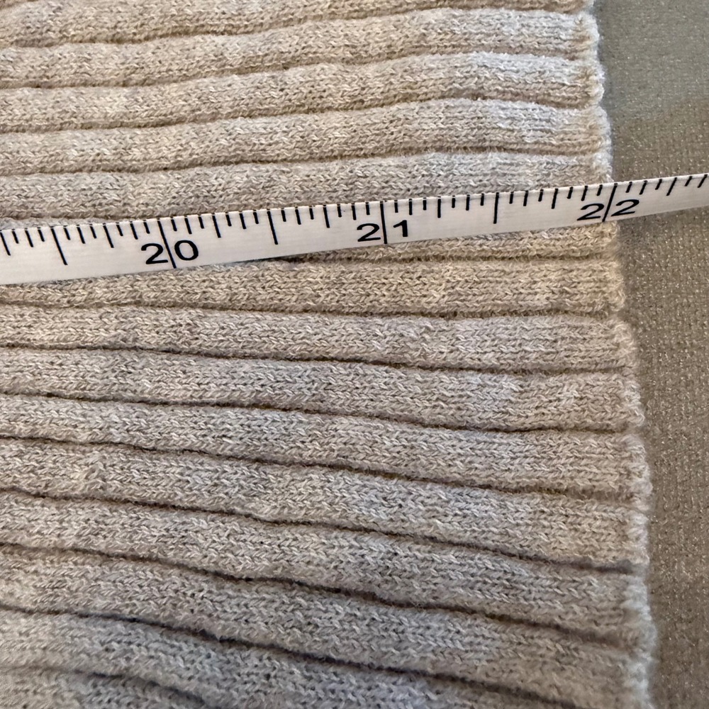 Eileen Fisher Merino Wool Ribbed Knit Midi Skirt‎ Oatmeal Beige Womens Medium - Picture 7 of 8
